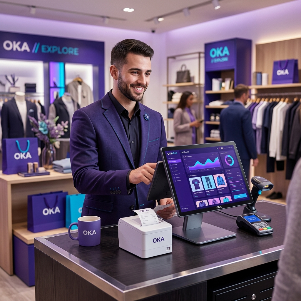 OkaPosAI zamonaviy savdo do'koni kassa POS tizimi